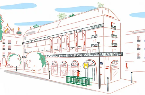 Illustration du bâtiment 53 Haussmann après réhabilitation
