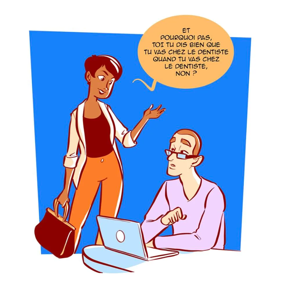 Illustration Roche créée par Your-Comics pour une campagne de prévention du cancer du col de l'utérus