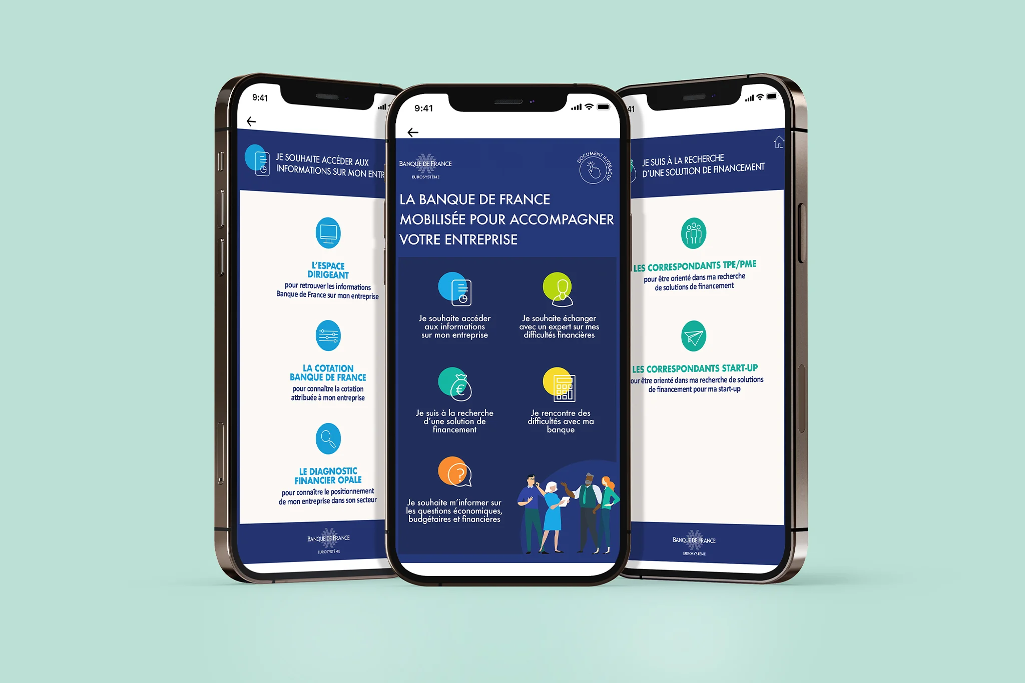 projet brochure interactive sur mobile pour la Banque de France